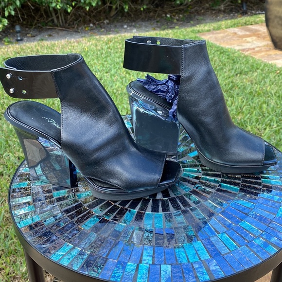 3.1 Phillip Lim black leather platforms size 37 - Picture 2 of 10